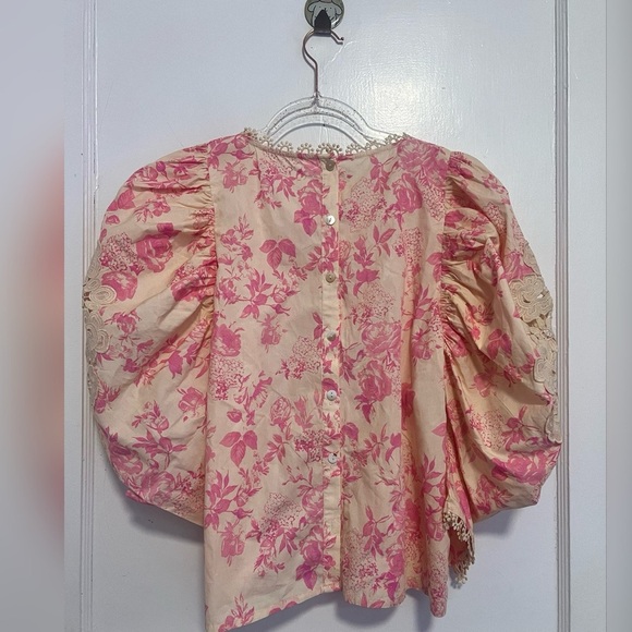 Avara LACED IN FLORAL POPLIN TOP Size L
LIKE NEW - Picture 4 of 6